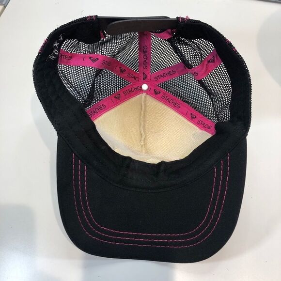 ROXY I love Staches Trucker Mesh Snap Back Hat - Picture 3 of 3